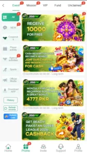 356PK Game app interface on a mobile screen